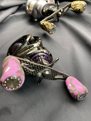 Handle-Purple Camo 95mm Carbon Fiber Handle 4 Bearing
