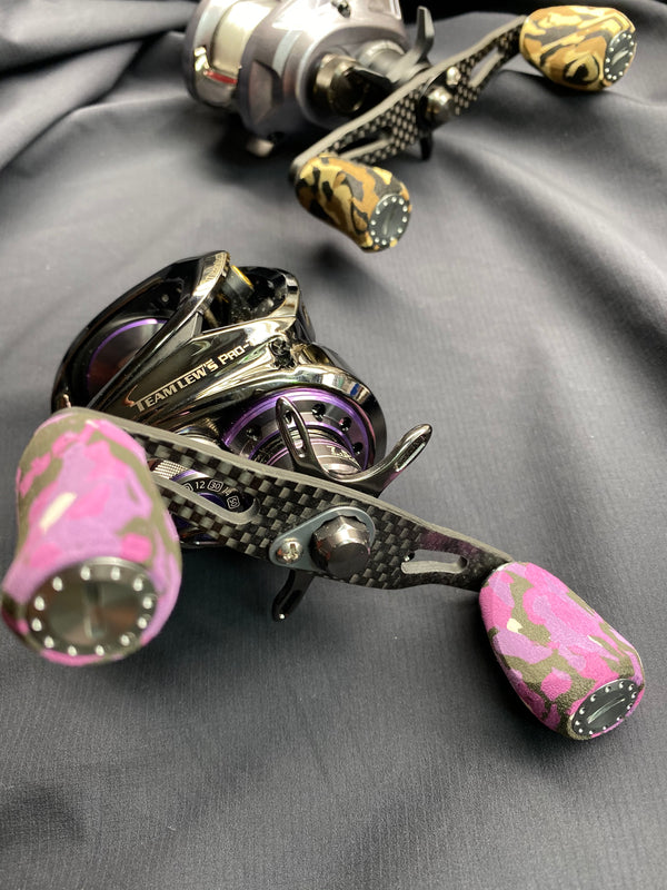 Handle-Purple Camo 95mm Carbon Fiber Handle 4 Bearing